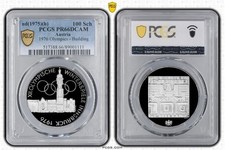 Austria 100 Schilling 1975 Innsbruck 1976 Winter Olympics PCGS 66 Silver Coin