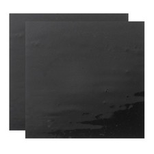 4 x 4 Inch Stained Glass Sheets, 2 Sheets Art Glass, Black