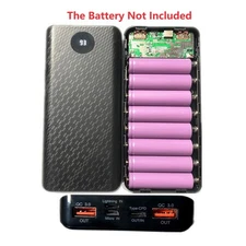 Welding-Free DIY PD Power Bank Case 18650 Battery Fast Charger Box No Batteries'