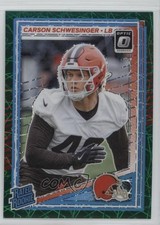 2025 Donruss Optic Rated Rookie Green Velocity Prizm Carson Schwesinger 1bg9