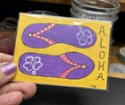 ACEO Original Art, Flip Flops, Summer, Aloha. By Shellysralifeart — photo 2