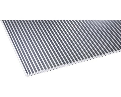 Gutta Polycarbonat Hohlkammerplatte/Stegplatte 20-16 ZEBRAPLATTE anthrazit 2000 