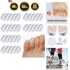 Silicone Anti-Friction Toe Protector, 30 Pcs Gel Toe Protectors Breathable To...