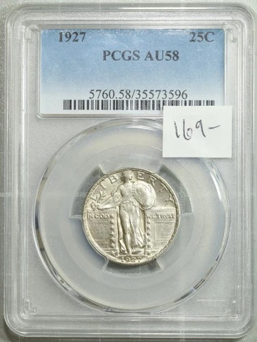 1927 Standing Liberty Quarter PCGS AU 58 About Uncirculated #3596