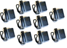 LOT OF 10: Polycom VVX 411 VoIP Business Phone PoE with Handset Stand Cord No AC