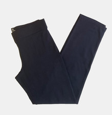 T by Talbots Women  s Navy Blue Back Pockets Straight Pants Plus Sz 3X