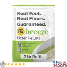 Breeze Cat Litter Pellets Unscented Zeolite 99.9 Dust Free Odor Control 7lb New