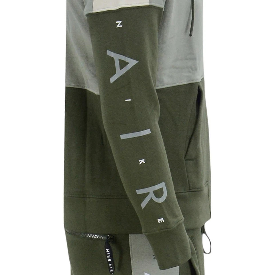 Nike Air Sportswear Club Fleece Khaki Full Zip Men's Hooded Tracksuit - Image 4 of 4