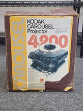 KODAK Carousel 4200 Slide Projector W Remote, Lens 140 Slide Tray Box