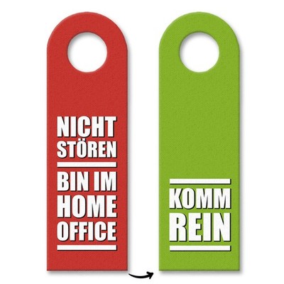 Nicht stören, Homeoffice oder Komm rein Türhänger in rot-grün Büro Arbeit Zuhaus