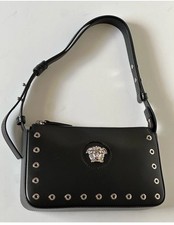 NWT Versace Madussa Small Leather Shoulder Bag Calf Leather +Eyelets $1200Retail
