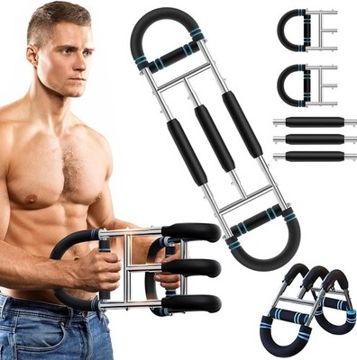 3 Stufen Twister Armtrainer Brusttraining, Power Twister Bar, Muskelaufbau 30-75