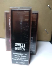 Huda Beauty Sweet Nudes Power Bullet Cream Glow Lipstick, AMORE, 0.1 oz NIB