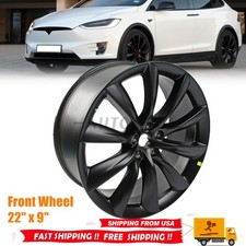 22 Front Wheel Black Rim Fit Tesla Model X 2016 2017 2018 2019-2021 97771