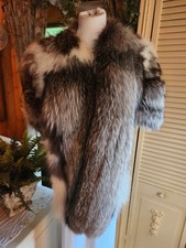 Platinum Fox Fur Stole / Wrap Fits Small To Large