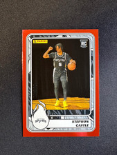 2024 NBA Sticker Collection Stephon Castle RC Red Foil #98 Spurs Rookie #d /100