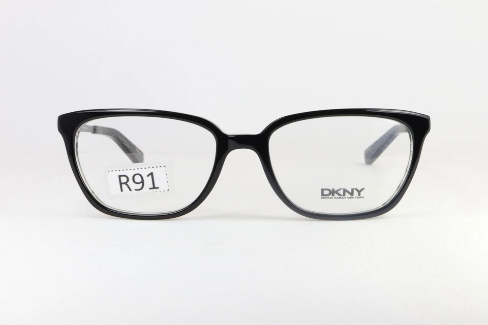 Monturas de gafas DKNY DY 4667 3674 en negro sobre gris a rayas 52-17-140 Flex R91 Foto 2 de 4