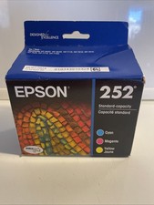 Epson Genuine 252 Tri-Color Cyan, Magenta, Yellow Ink Cartridge Exp. 2027+