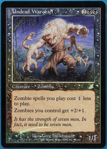 Undead Warchief FOIL Scourge HEAVILY PLD Black Uncommon CARD (506052) ABUGames - Picture 1 of 2