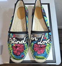 Alpargata Gucci Blind For Love bordada nueva con etiquetas