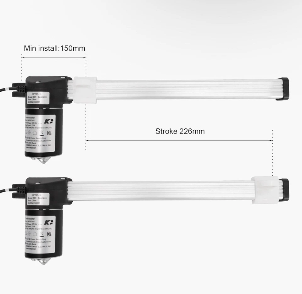 Motor Actuador Kaidi KDPT007-115 para Cama Reclinable Ajustable Parte,Aluminio Foto 4 de 4