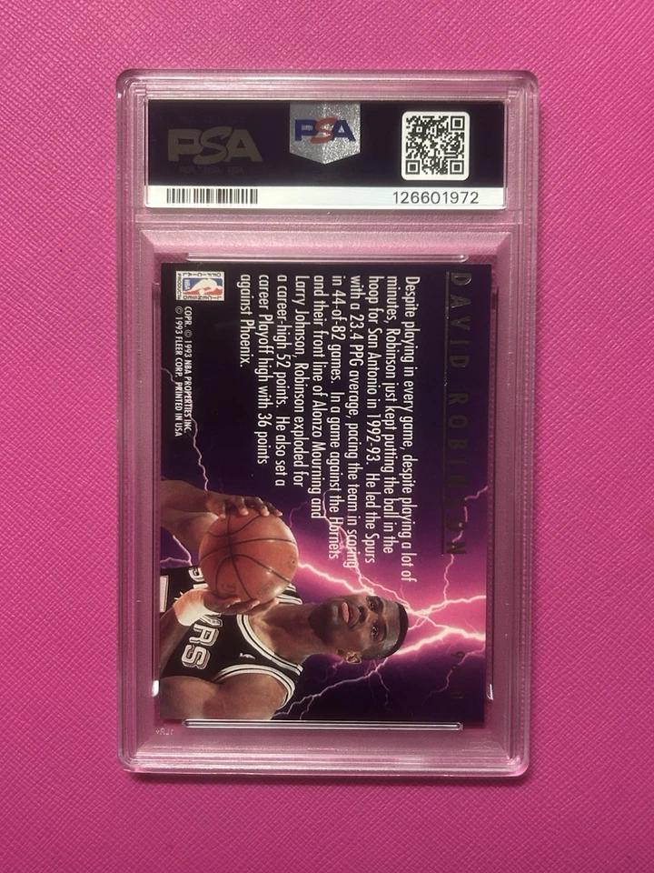 1993 ULTRA SCORING KINGS #9 DAVID ROBINSON PSA 9 RARE - Image 2 of 2