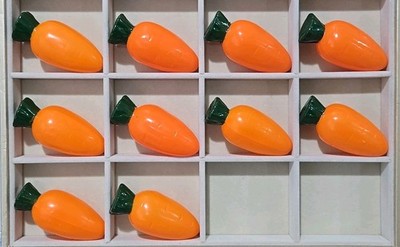 RARE Easter Refillable Carrot Treat Containers- Set Of 10- Plastic