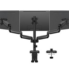 MOUNTUP Triple Monitor Mount for 17-32 inch Screens, Full Triple, Black