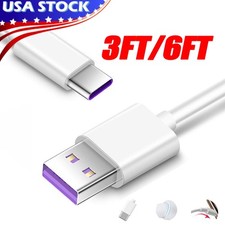 USB Type C Data Cable 5A Fast Charging USB-A to USB-C Charger Cord For Phone