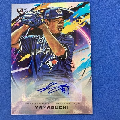 Shun Yamaguchi 2020 Topps Fire Autograph Rookie #FA-SY MLB Toronto Blue Jays