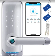 Kucacci H15B Smart Lever Fingerprint Keyless Entry Door Lock Keypad WiFi NEW