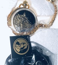 Franklin Mint Presents "The Timber Wolf Pocket Watch" Collectors Watch B11ZA22