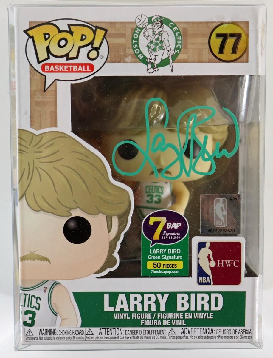 Larry Bird Signed Funko Pop Boston Celtics 7BAP Beckett #'d