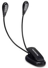 Doppel Notenpult Leuchte Notenständer Licht Schwanenhals Lampe 8 LEDs Licht