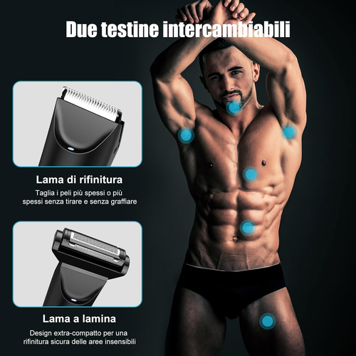 Taglia Peli Corpo Rasoio Elettrico Corpo Idea regalo uomo Rasoio lame antitaglio - Foto 2 di 9