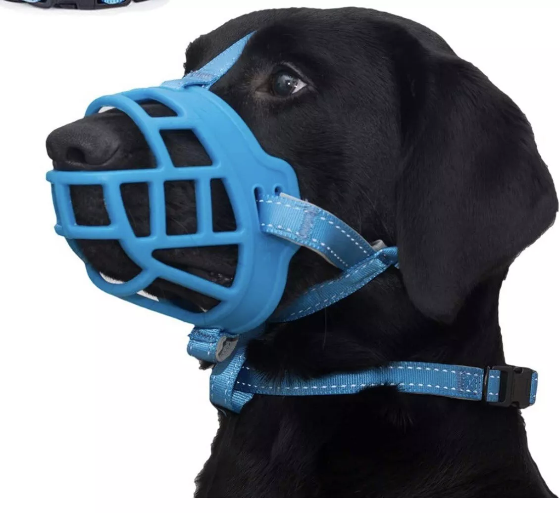Muzzle Barkless Soft Breathable Basket Silicone Dog Size 1 Color