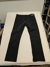 Levi's Jeans Mens 38x32 513 Slim Straight Black Denim