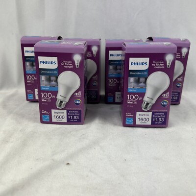Philips Lighting 16A19/Per/950/P/E26/Dim 6/1Fb T20 Led Bulb,16W Case of 6