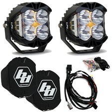 Baja Designs LP4 Pro LED Clear Spot Beam Lights/Toggle Harness/Rock Guards