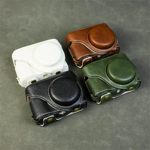 PU Leather Camera Bag Pouch Case Cover With Strap for Panasonic Lumix ZS99 TZ99