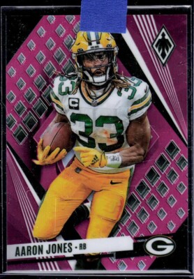 Aaron Jones 2023 Panini Phoenix SP Image Variation Pink Holo /175 SP Packers 
