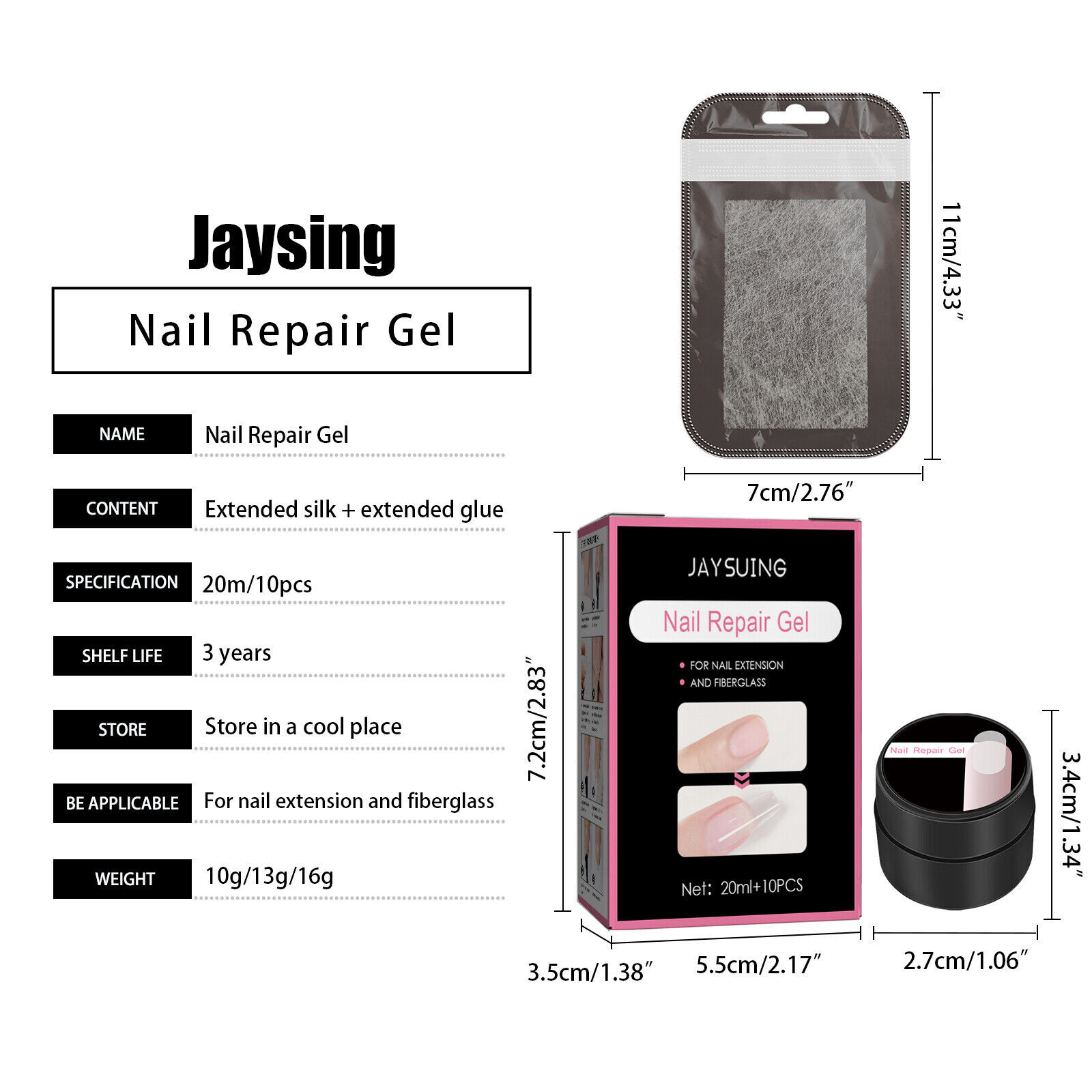 Nail Strengthener Instant Cracked Nail Repair Gel Fix Nail Cracks Nail