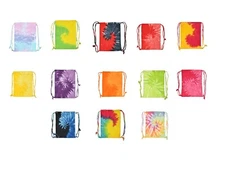  Multiple Colors Tie Dye String Bag, 100% Cotton,,  18 " x 14", New with Tags
