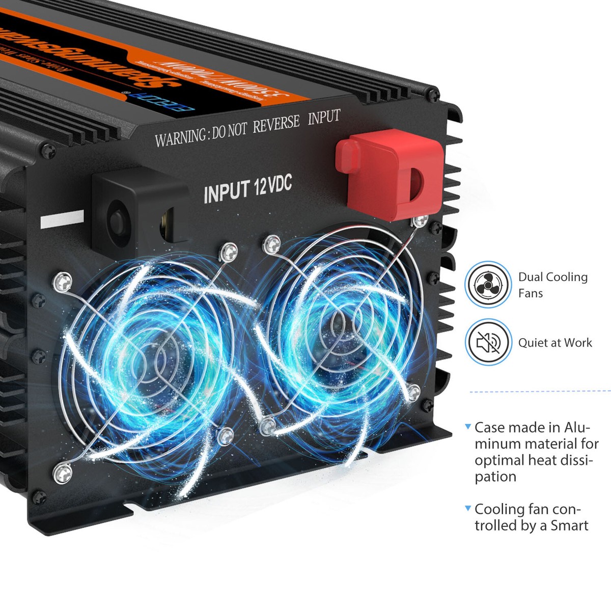 Inverter Onda Pura 2000w Victron Inverter 2000W Onda Sinusoidale Pura EDECOA - Convertitore 12V A 230V Con LCD, USB E Telecomando Inverter 2000W Picco 4000W - Foto 4