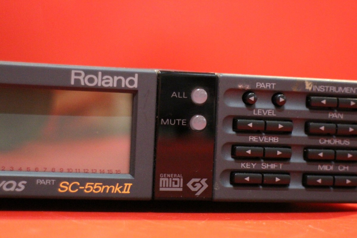 MIDI音源　Roland ミュージ郎55 SC-55mkII USED Roland SC-55 sc55 mkⅡSound Canvas Module Rack Synth MIDI