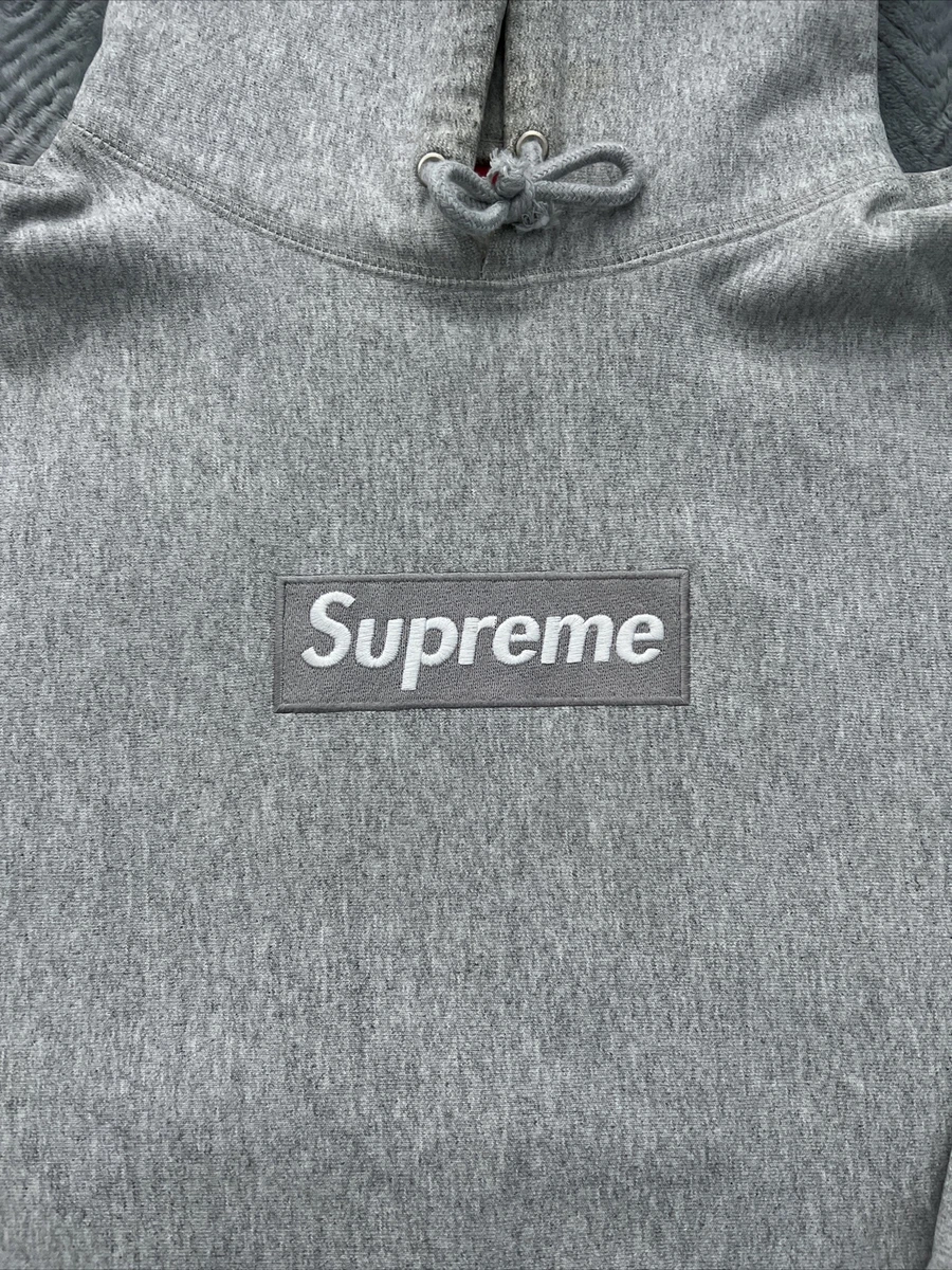 Supreme 2003 Gray/Silver Box Logo Hoodie Size XL Extra Large Rare