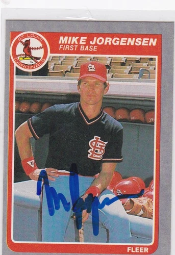 1985 Fleer #229 Mike Jorgensen Cardinals Signed Auto IP Free Shipping!