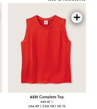 Cabi New NWT Complete Top #6521 red Size XXS - XL Was $89