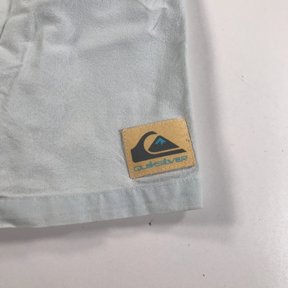 Pantalones Cortos De Colección Quiksilver Talla Mediana Gris Amarillo Neón Bolsillos con Cordón Foto 2 de 4