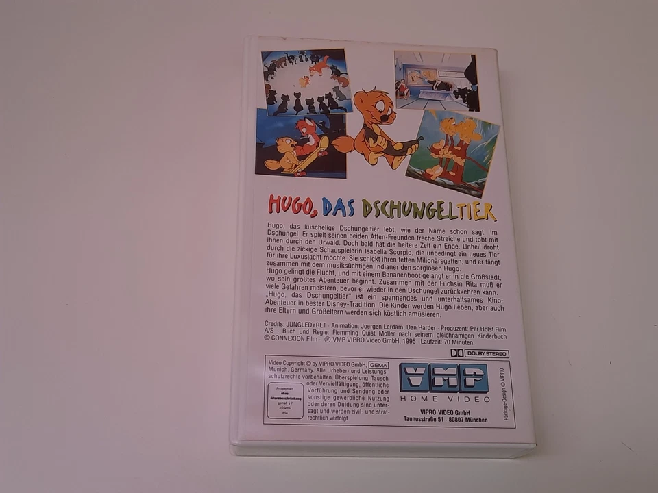 Hugo das Dschungeltier 1993 VHS German PAL VMP Video Jungledyret - Bild 2 von 4